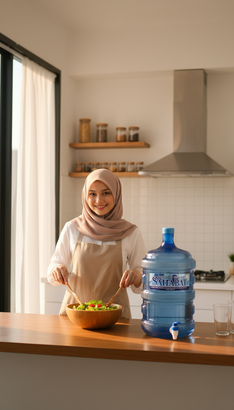 Persiapan makan malam keluarga